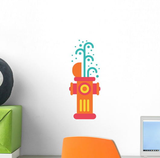 Street Fire Hydrant Open Wall Decal