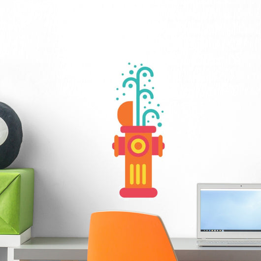 Street Fire Hydrant Open Wall Decal