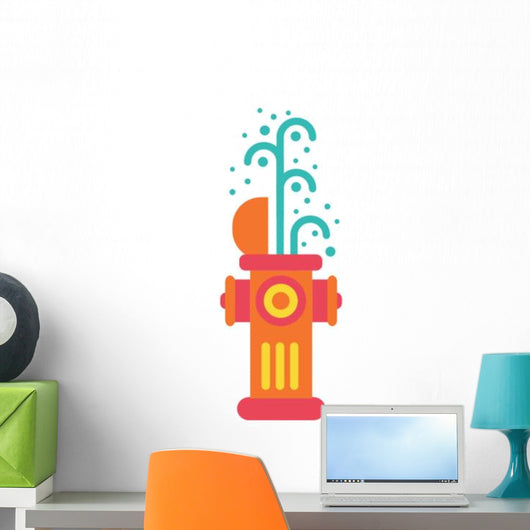 Street Fire Hydrant Open Wall Decal