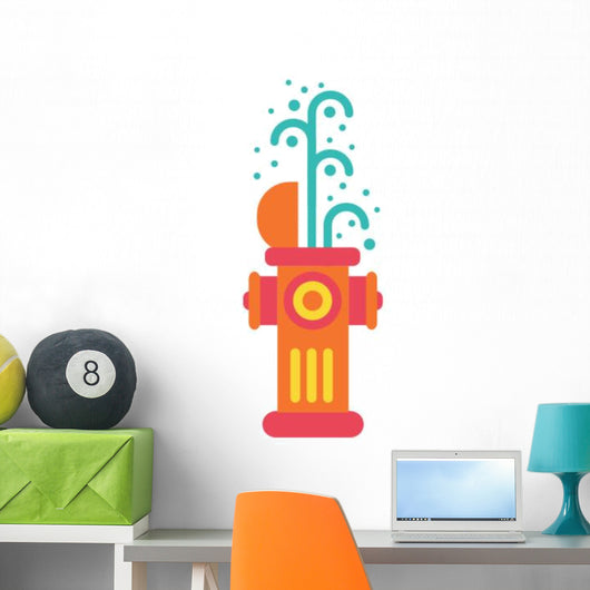 Street Fire Hydrant Open Wall Decal