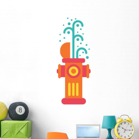 Street Fire Hydrant Open Wall Decal