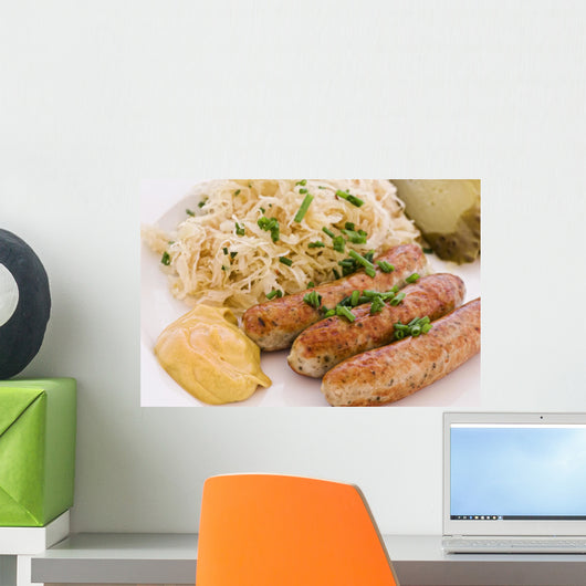 Bratwurst with Sauerkraut Wall Decal