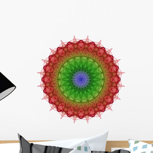 Red Green Blue Mandala Wall Decal