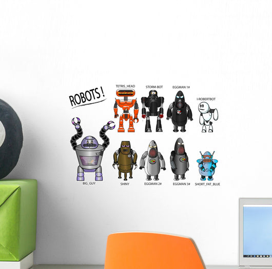 Robot Characters Wall Decal