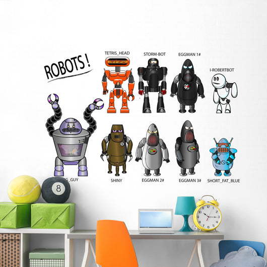 Robot Characters Wall Decal