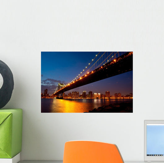 Manhattan Bridge Twilight Wall Decal