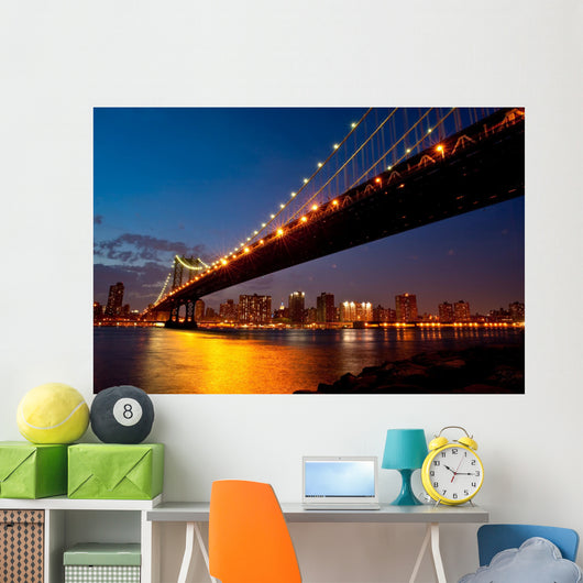Manhattan Bridge Twilight Wall Decal
