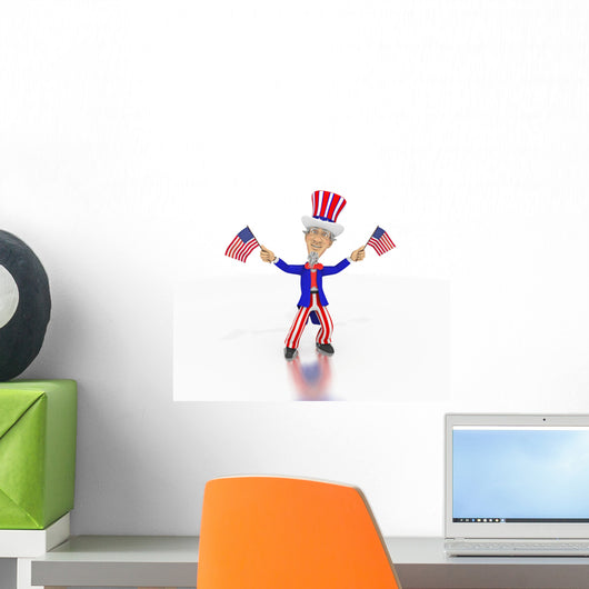 Uncle Sam Waves Two Wall Decal