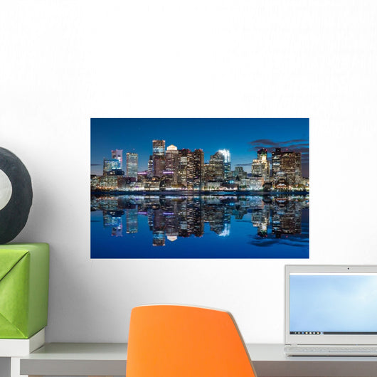 Boston Skyline Evening Wall Decal