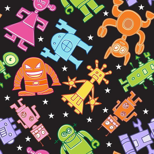 Robot Pattern Wall Decal