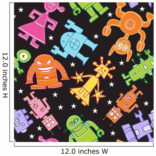Robot Pattern Wall Decal