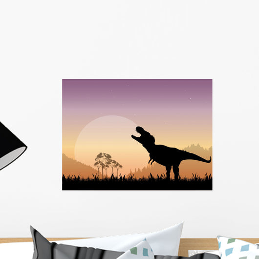 Prehistoric Tyrannosaurus Dinosaur Scene Wall Decal