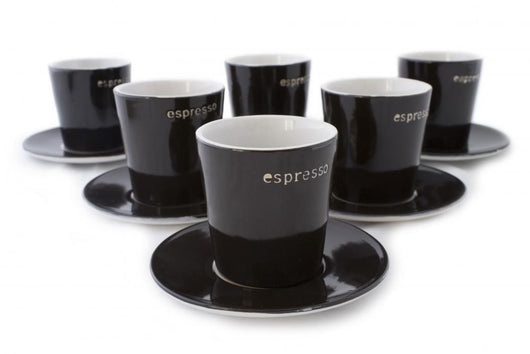 6 Espresso Cups Wall Decal