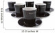 6 Espresso Cups Wall Decal