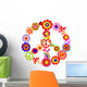 Childish Peace Flower Symbol Wall Decal