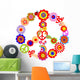 Childish Peace Flower Symbol Wall Decal