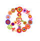 Childish Peace Flower Symbol Wall Decal