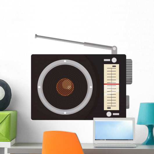 Antique Radio Stereo Icon Wall Decal