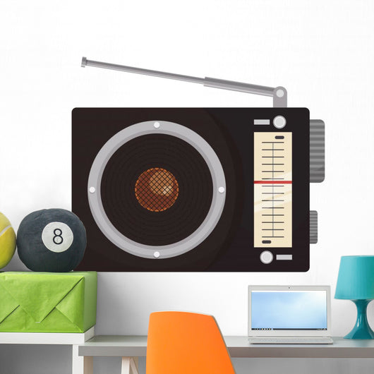 Antique Radio Stereo Icon Wall Decal