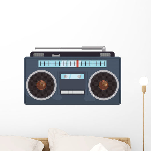 Antique Boombox Wall Decal