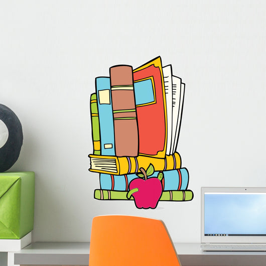 Book Worm Wall Decal