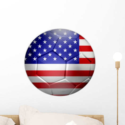 USA Soccer Ball Wall Decal