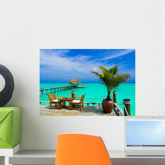 Cafe Beach Wall Decal