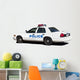 Police Car with Lightbar Wall Decal