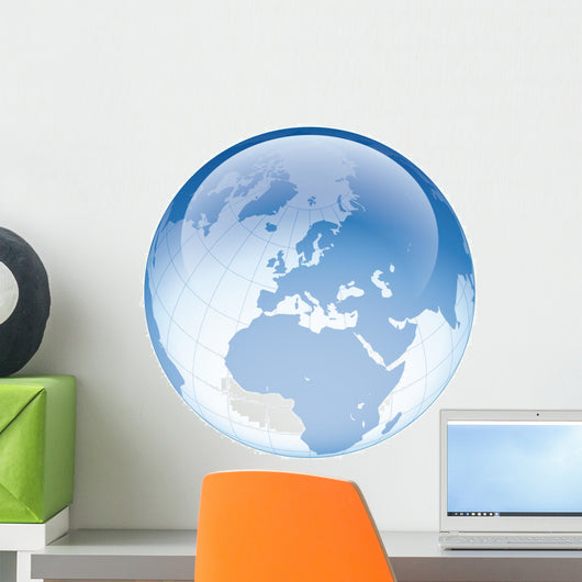 Europe Map and Globe Wall Decal