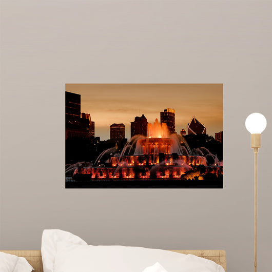 Buckingham Fountain to Chicago USA Wall Decal
