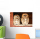 Two Tawny Owls Wall Decal