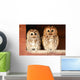Two Tawny Owls Wall Decal