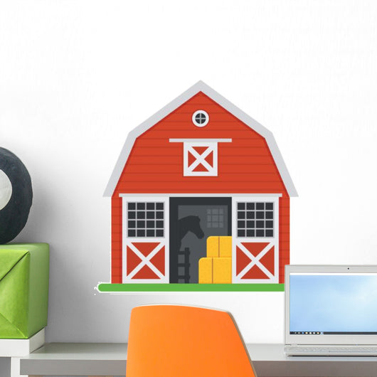 Red Horse Barn Wall Decal