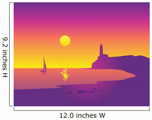 Beautiful Seascape with Lighthouse Wall Decal