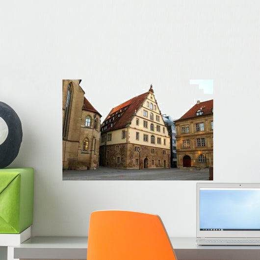 Large Medieval House Center Wall Decal