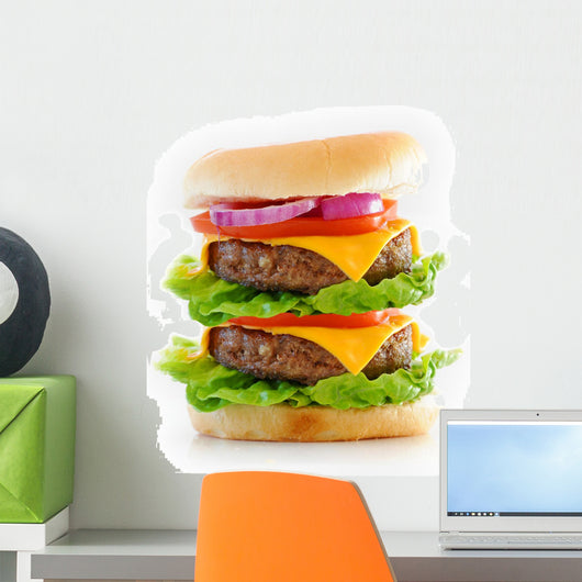 Double Cheese Burger Wall Decal