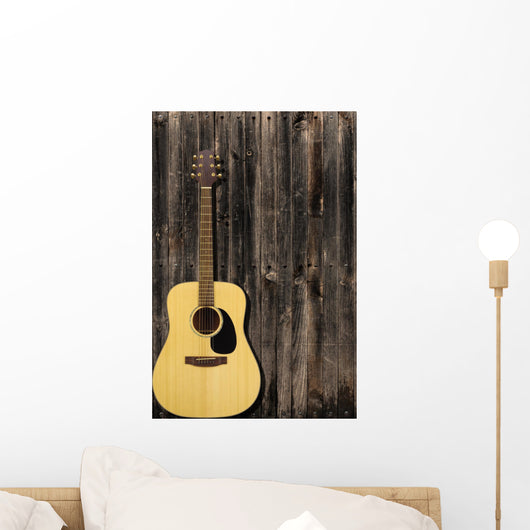 Guitar and Wall Wall Mural