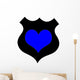 Police Badge with Heart Wall Decal