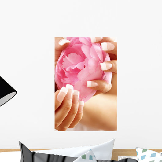 French Manicure Nails Wall Decal Design 1