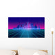 Retro Futuristic Skyscraper Wall Decal