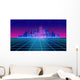 Retro Futuristic Skyscraper Wall Decal