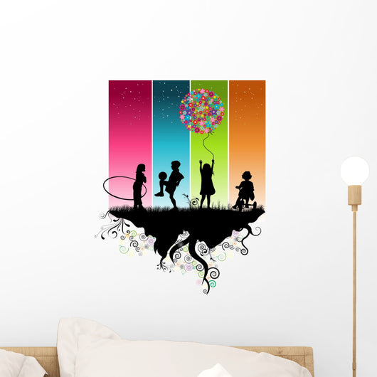 Kids Playing Wall Decal
