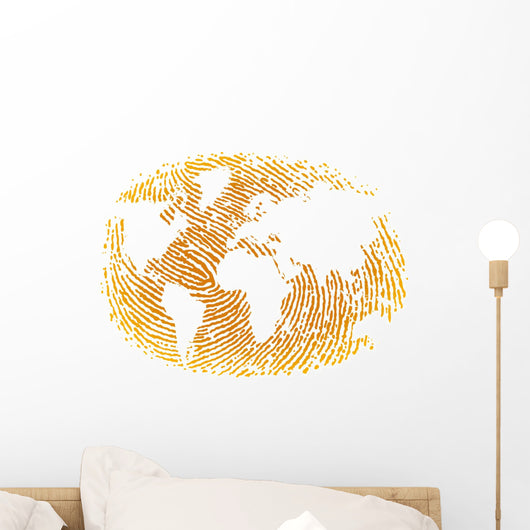 World Fingerprint Wall Decal