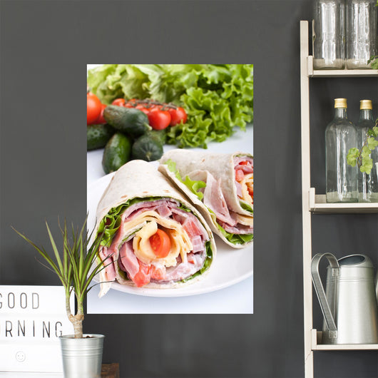 wrapped tortilla sandwich rolls Wall Mural
