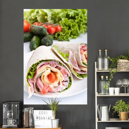 wrapped tortilla sandwich rolls Wall Mural