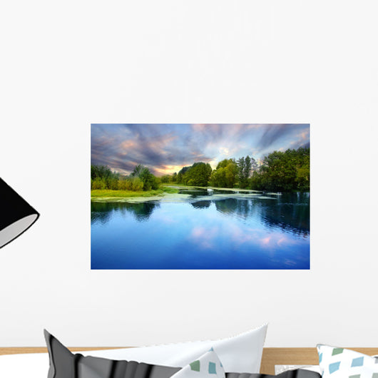 Blue Lake Going Distance Wall Decal