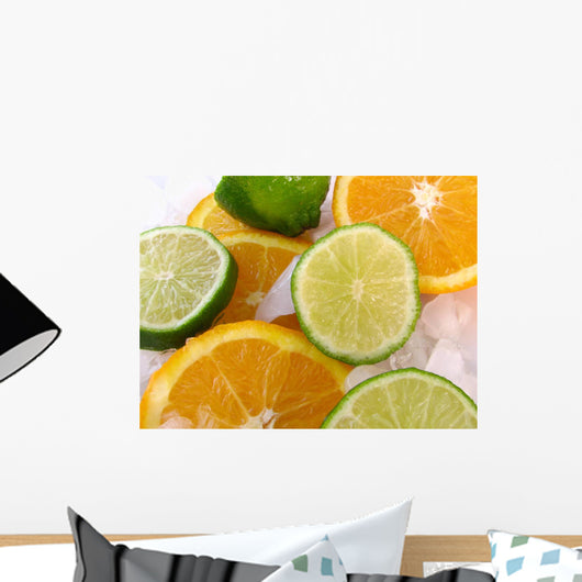 Lime and Orange Wall Decal Design 2