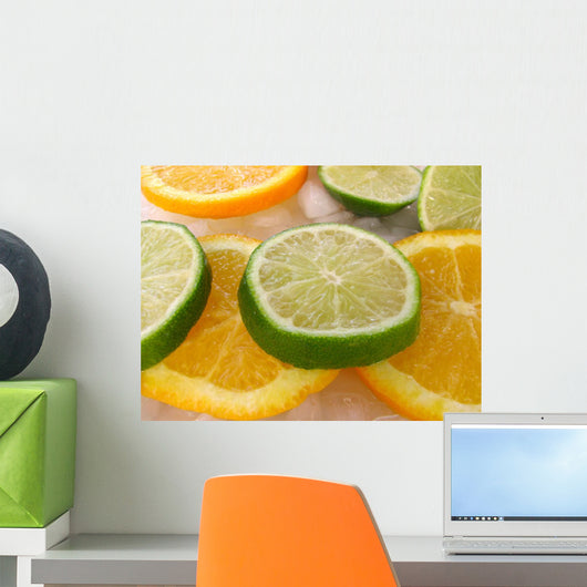 Lime and Orange Wall Decal Design 1
