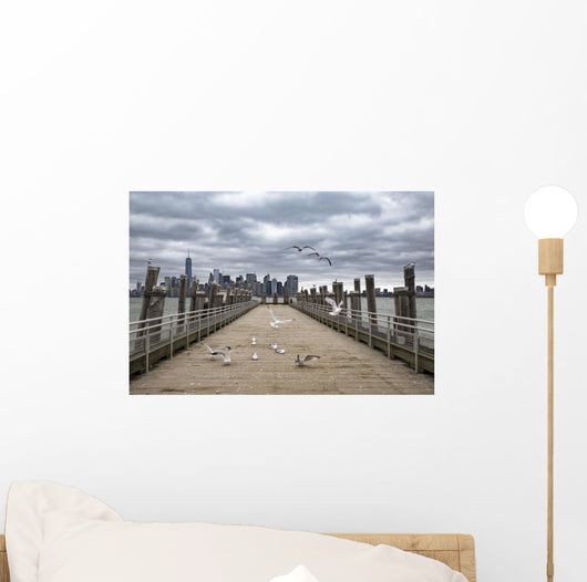 Lower Manhattan Skyline Liberty Wall Decal