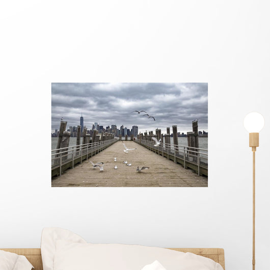 Lower Manhattan Skyline Liberty Wall Decal